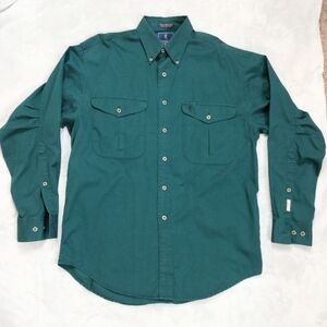 Browning Gold Dark Hunter Green Shooting Shirt Sz M
